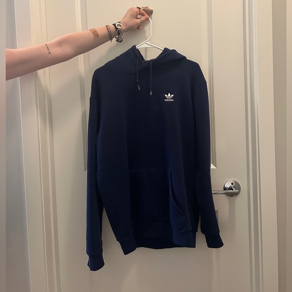 Navy blue Adidas hoodie, size large - Picture 2 of 3